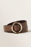 Ring Leather Belt  Chocolate  hi-res
