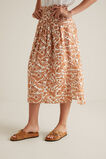 Shirred Paisley Skirt    hi-res