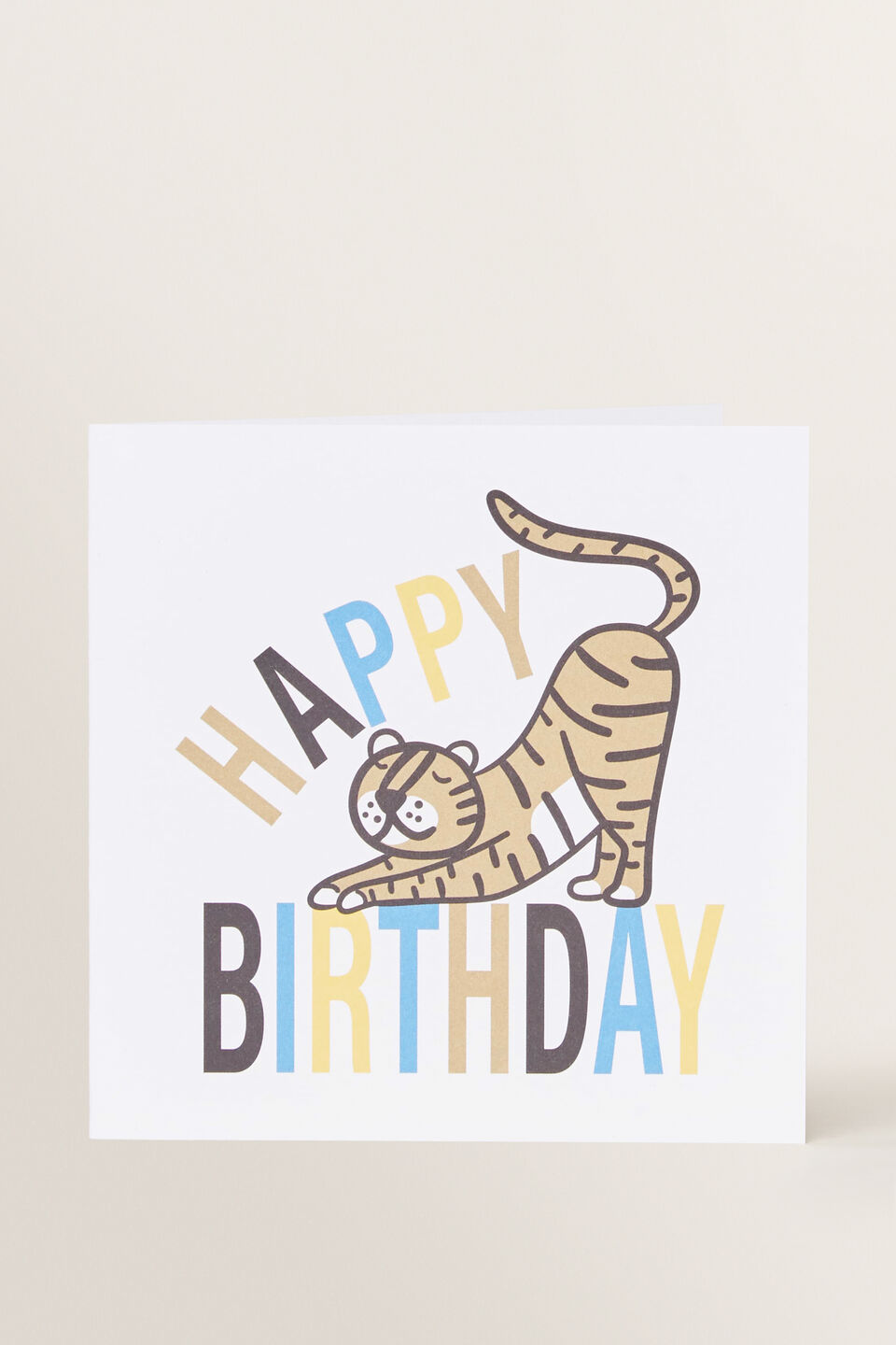 Large Tiger Happy Birthday Card  
