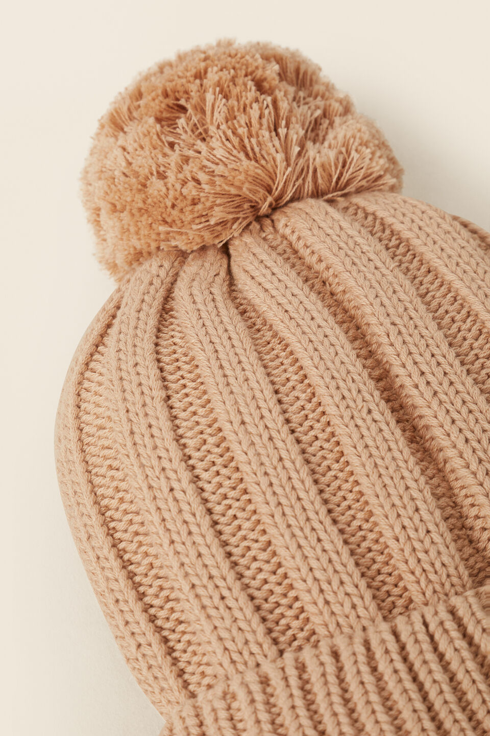 Rib Beanie  Sand