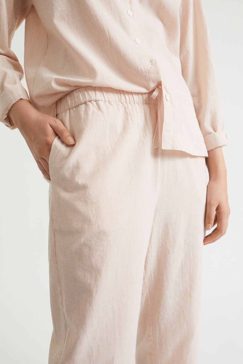 Cotton Pyjama Pant  Clay Stripe