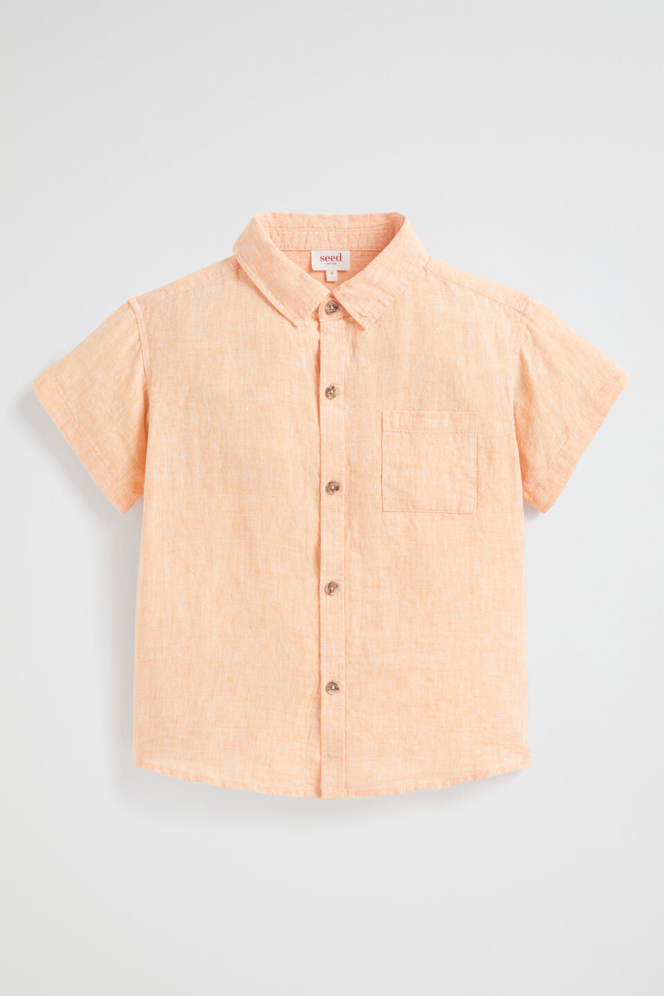 Boxy Linen Shirt  Tangelo