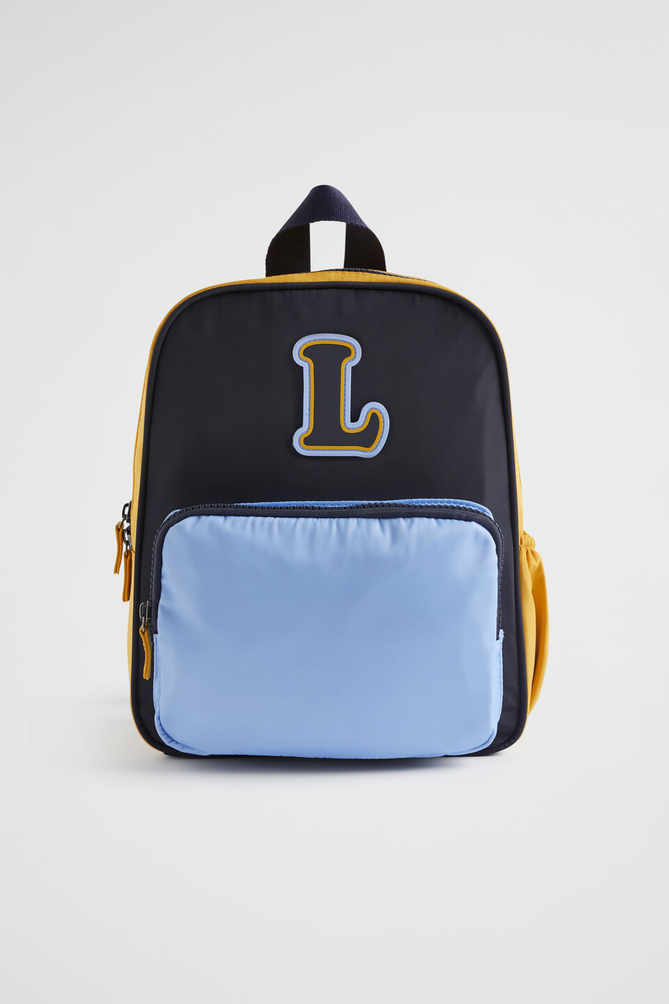 Colour Block Initial Backpack  L