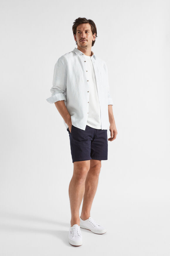 Linen Shirt  Light Blue Stripe  hi-res