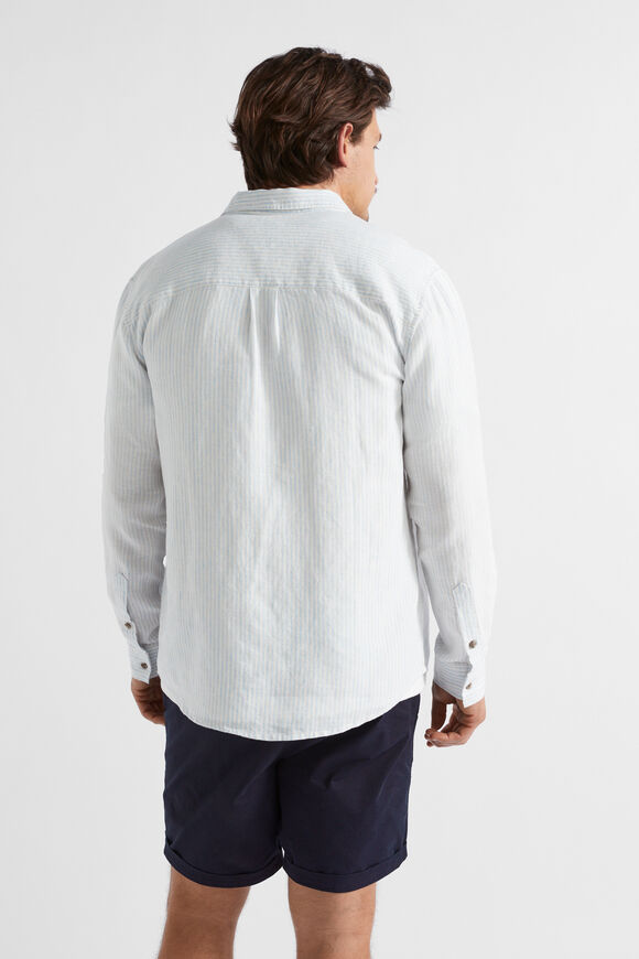 Linen Shirt  Light Blue Stripe  hi-res