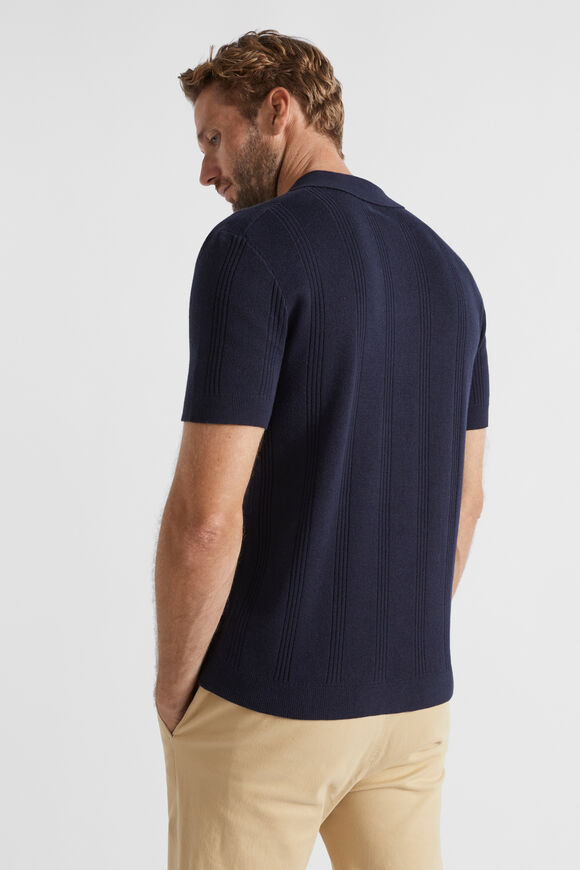 Knitted Polo  Midnight Blue  hi-res
