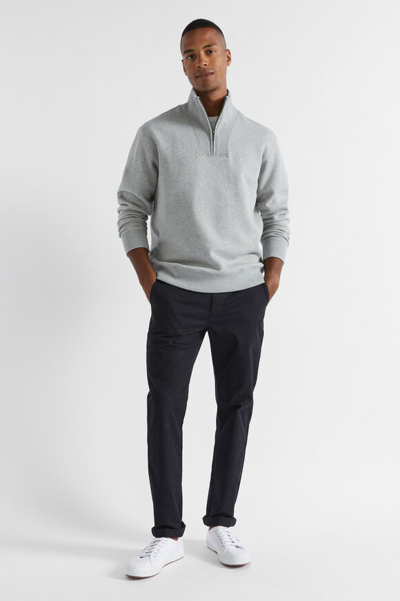 Half Zip Sweatshirt  Grey Marle  hi-res