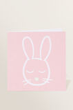 Small Pink Bunny Face Card  Multi  hi-res