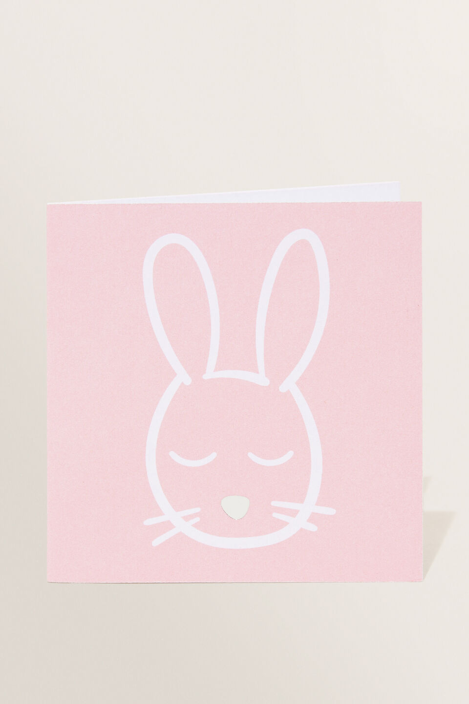 Small Pink Bunny Face Card  Multi