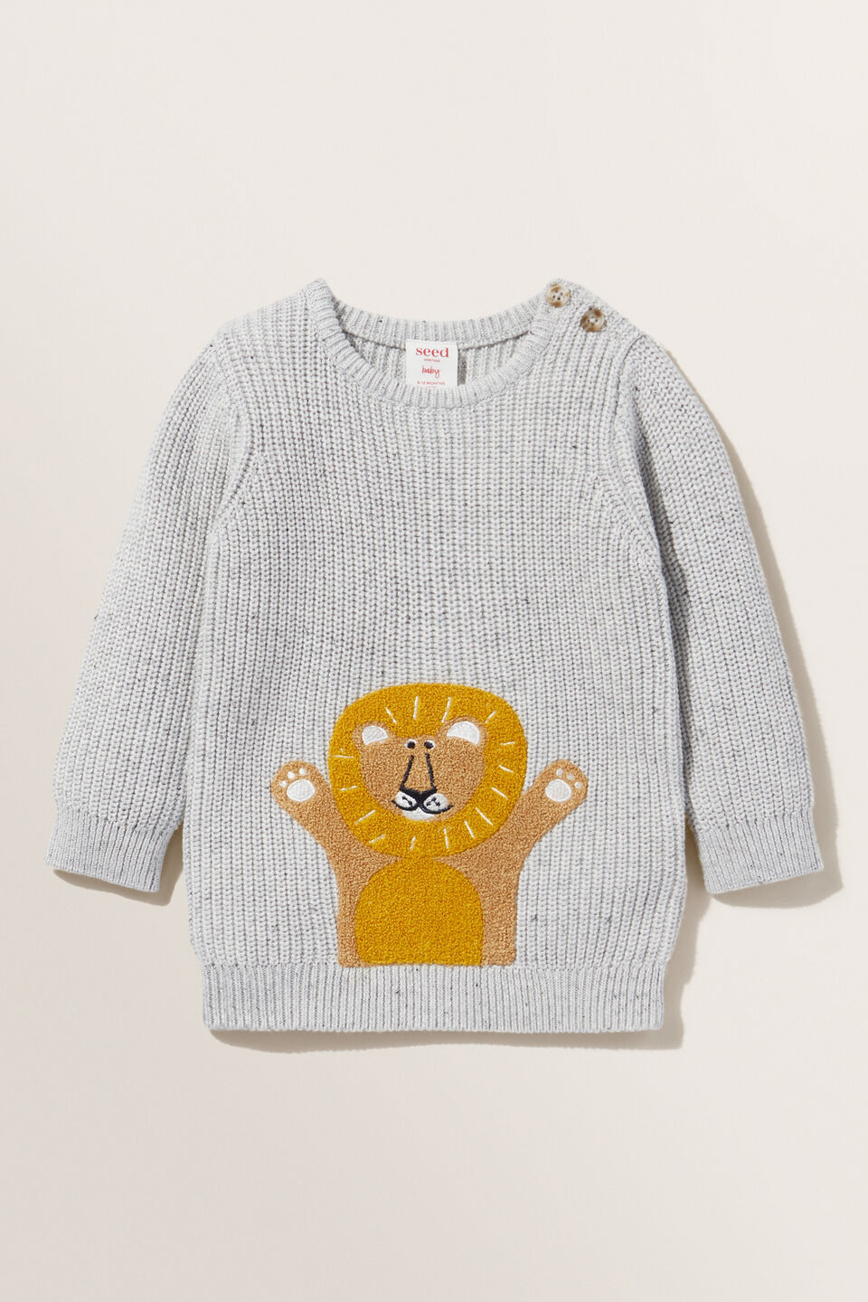 Lion Knit Sweater  Cloudy Marle