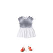 Linen Stripe Splice Dress    hi-res