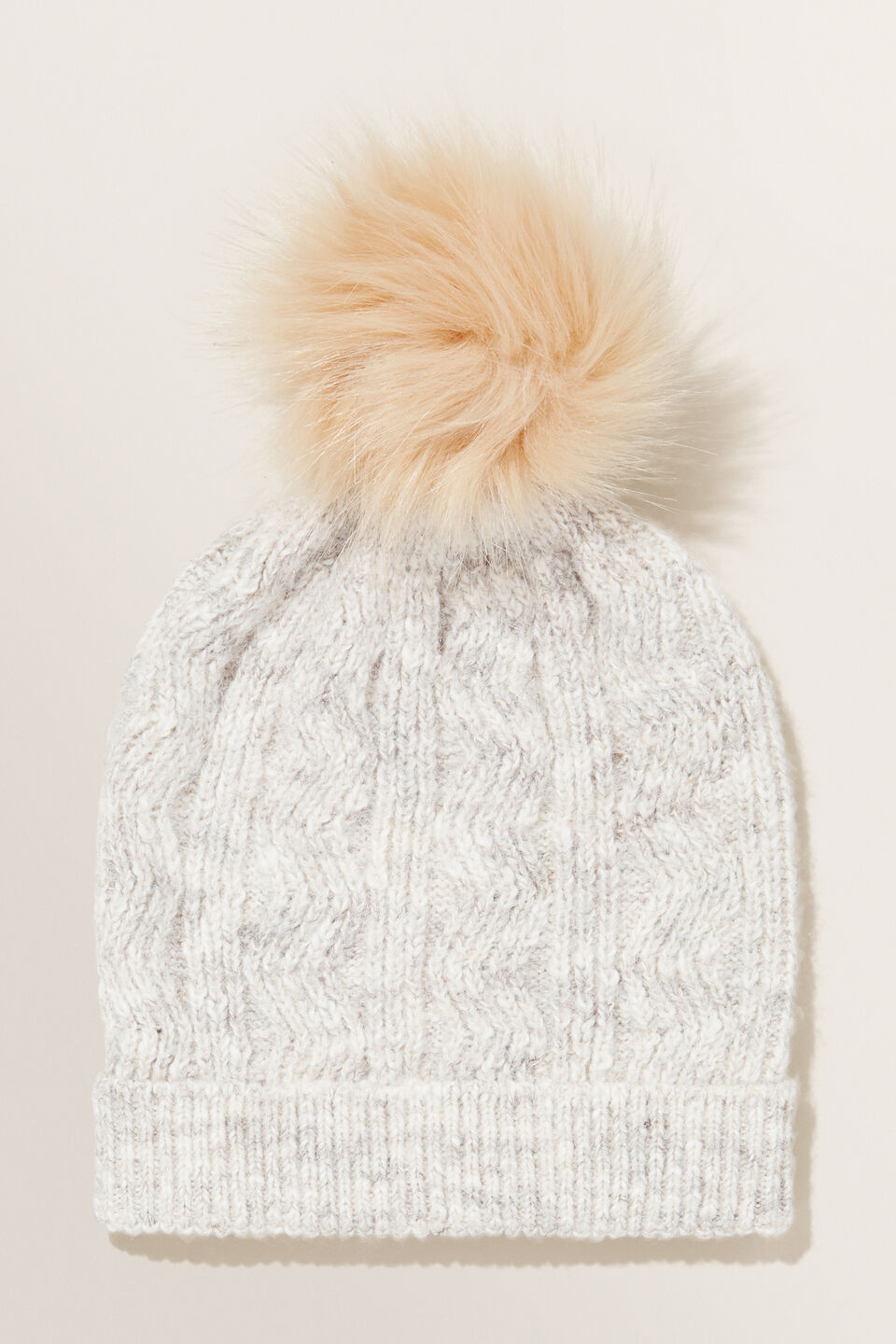 Oat Marle Cable Beanie  Oat Marle