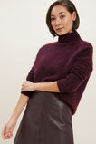 Mohair Roll Neck Sweater  Ruby Plum Marle  hi-res