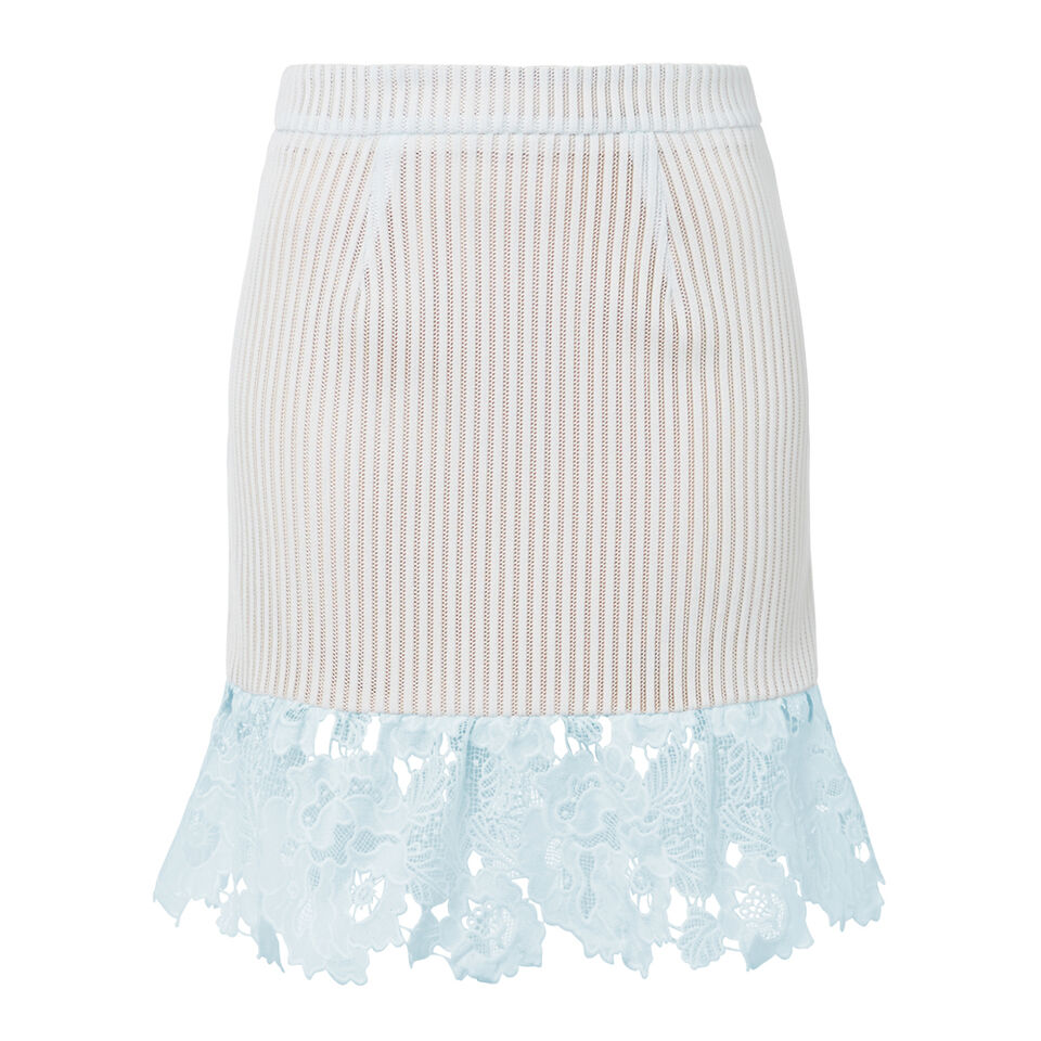 Lace Frill Flare Skirt  