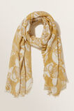 Large Floral Print Scarf  Fawn Multi  hi-res
