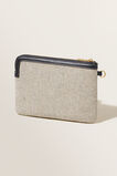 Textured Fabric Pouch  Deep Navy  hi-res