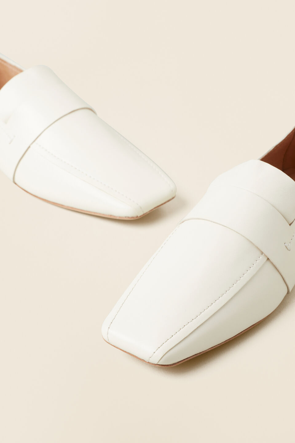 Christina Leather Loafer  French Vanilla