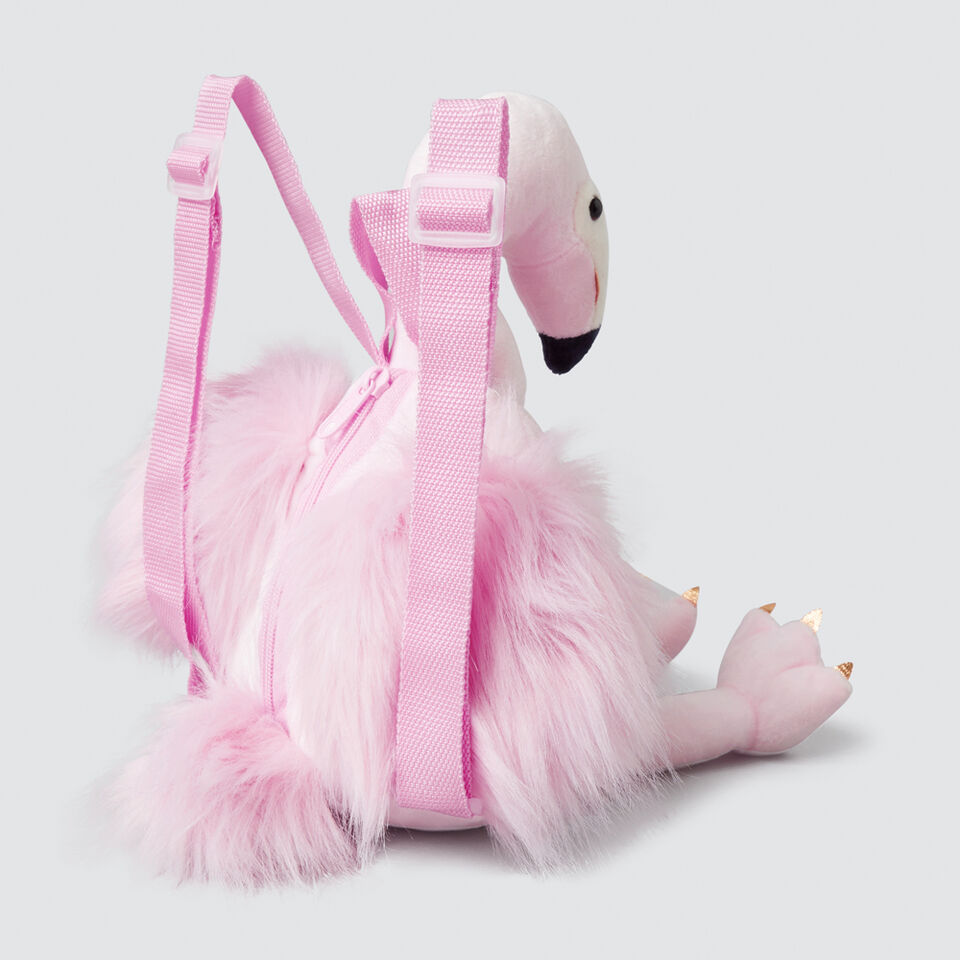 Plush Flamingo Backpack  