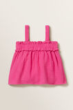 Cheesecloth Frill Top  Fuchsia  hi-res