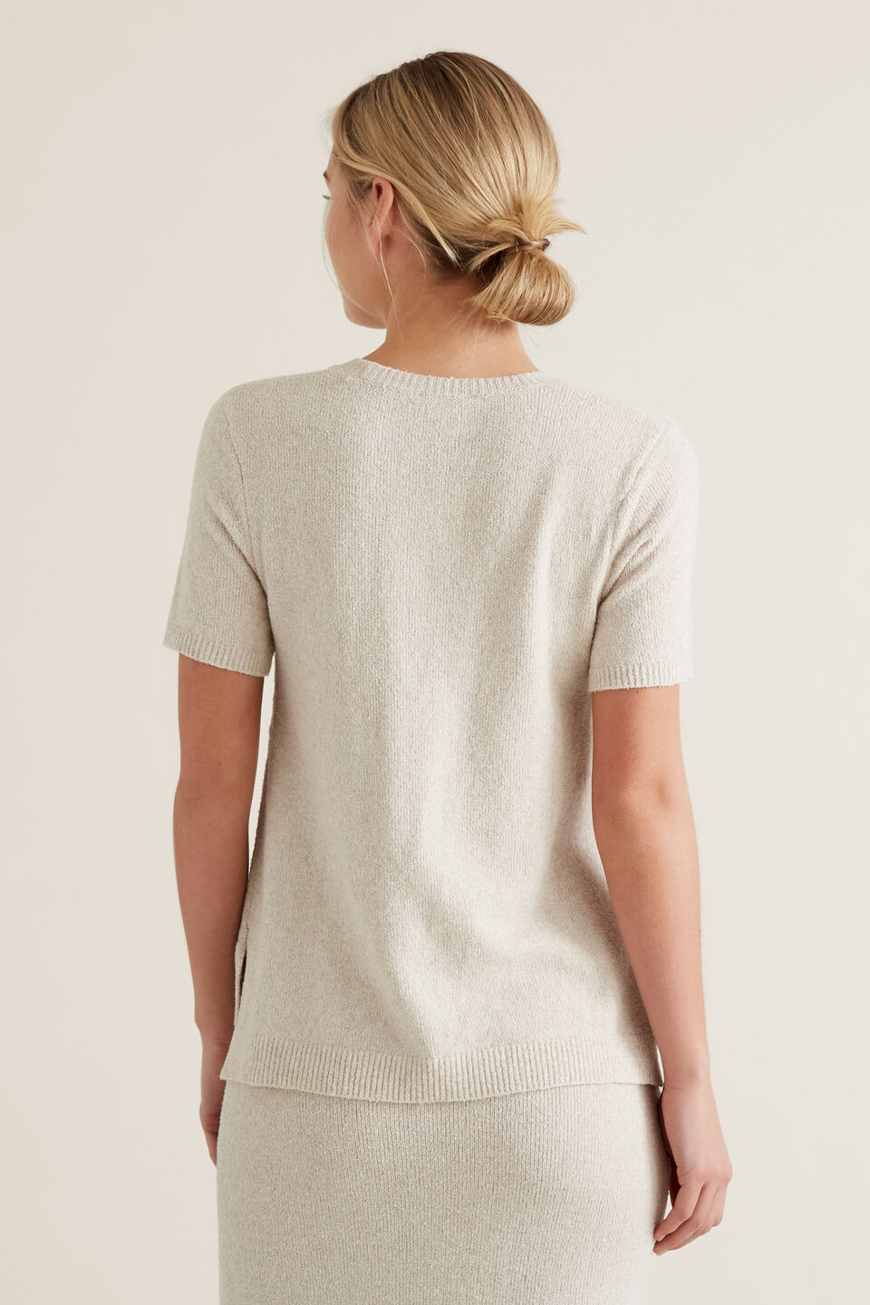 Textured Knit Shell Top  