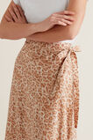 Wrap Animal Print Skirt    hi-res