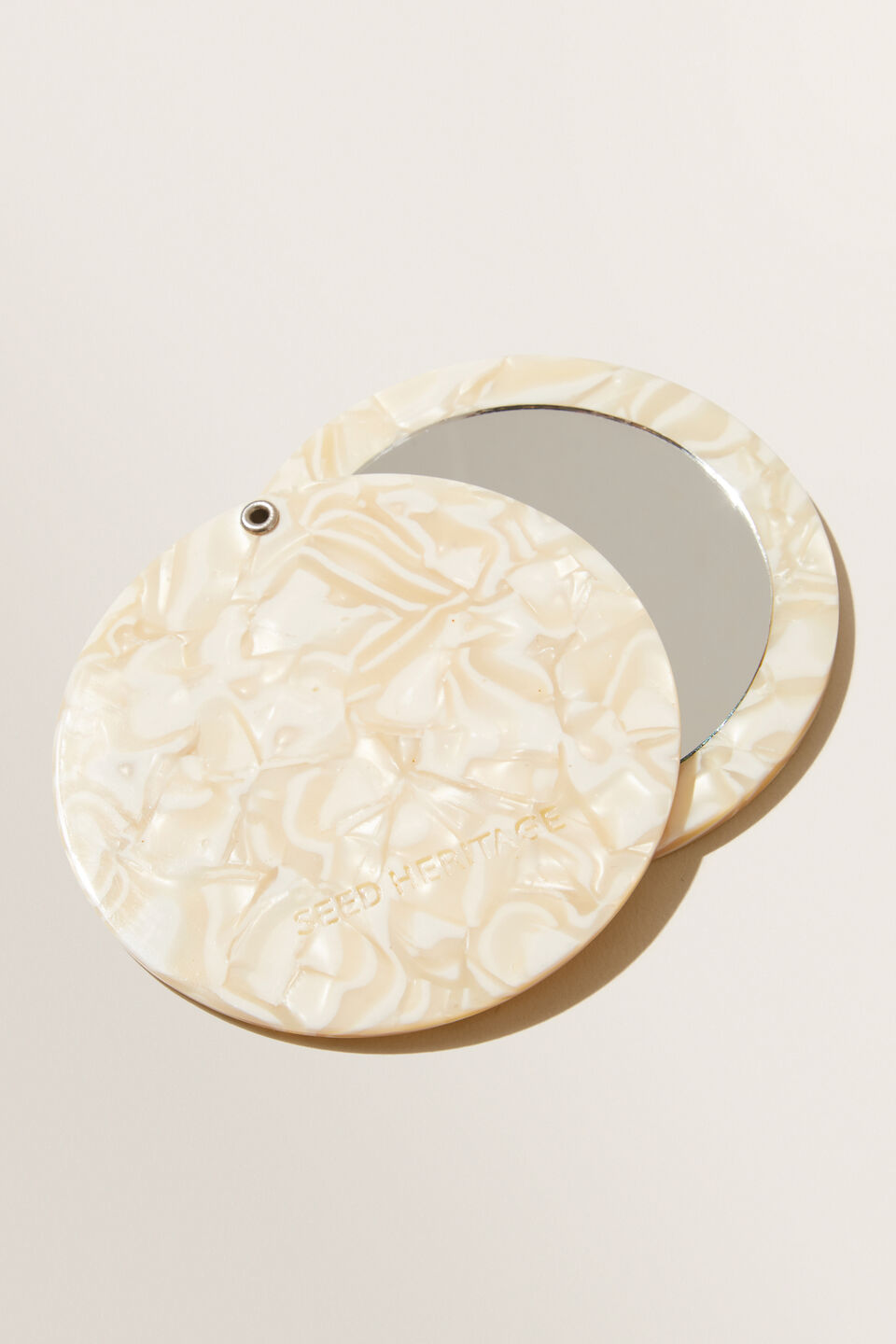 Resin Compact Mirror  Pearl