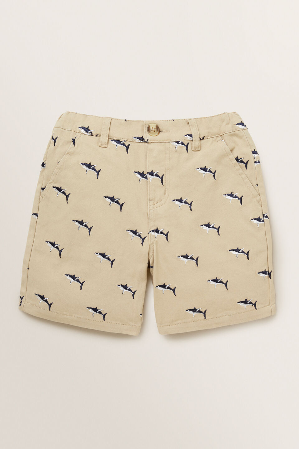 Shark Embroidered Short  