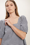 Gingham A-Line Blouse  Mono Gingham  hi-res