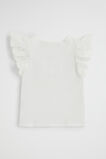 Broderie Frill Top  Vintage White  hi-res