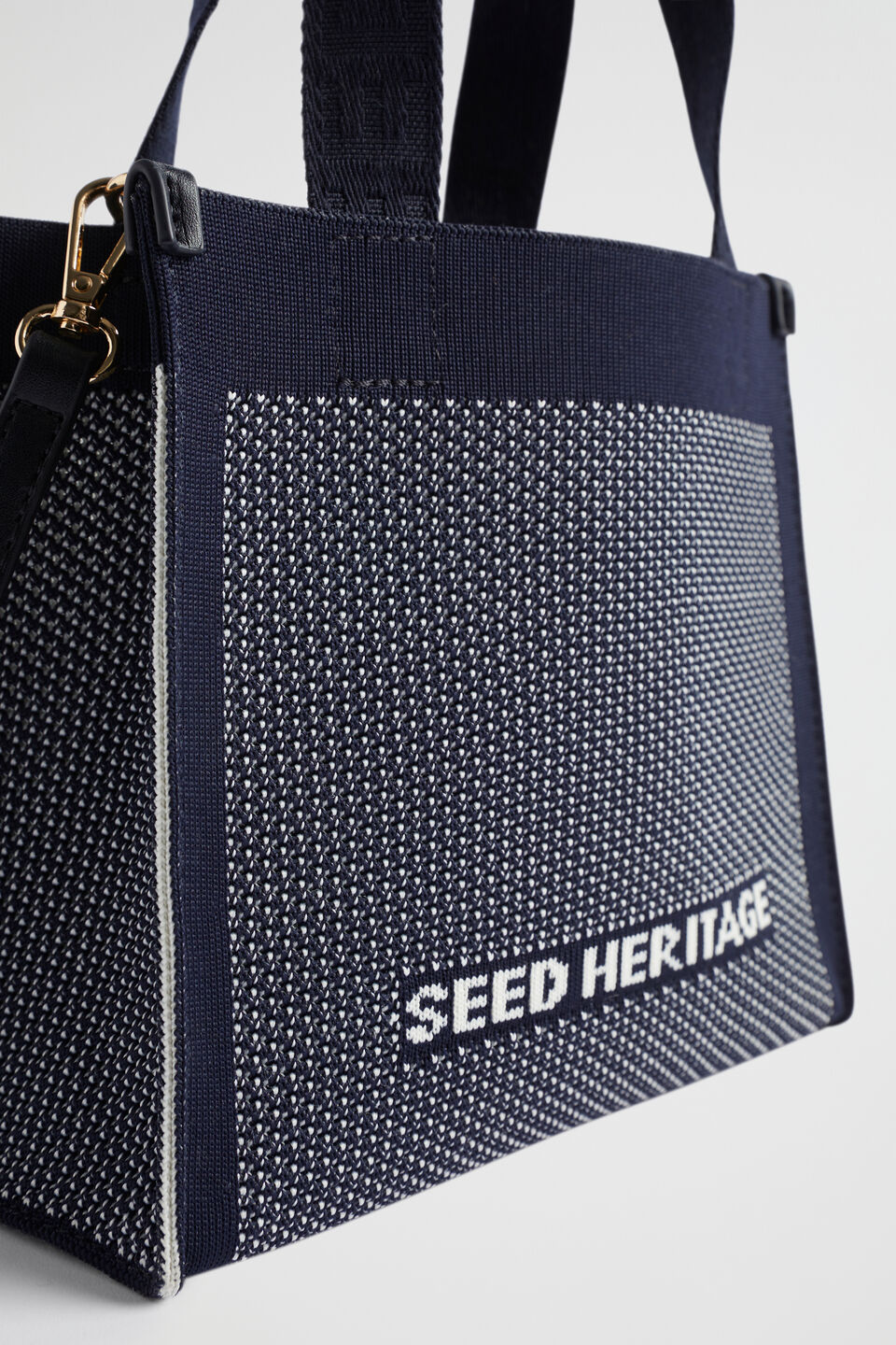 Knitted Micro Tote  Midnight Sky