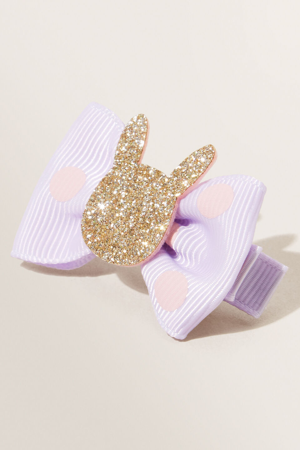 Glitter Bunny Polkadot Bow  Multi