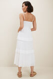 Textured Frill Midi Dress  Whisper White  hi-res