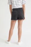 Cut Off Denim Shorts  Black Wash  hi-res