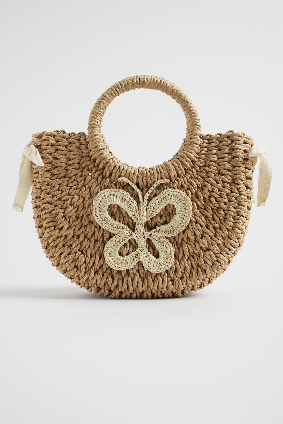 Butterfly Paper Straw Bag  Multi