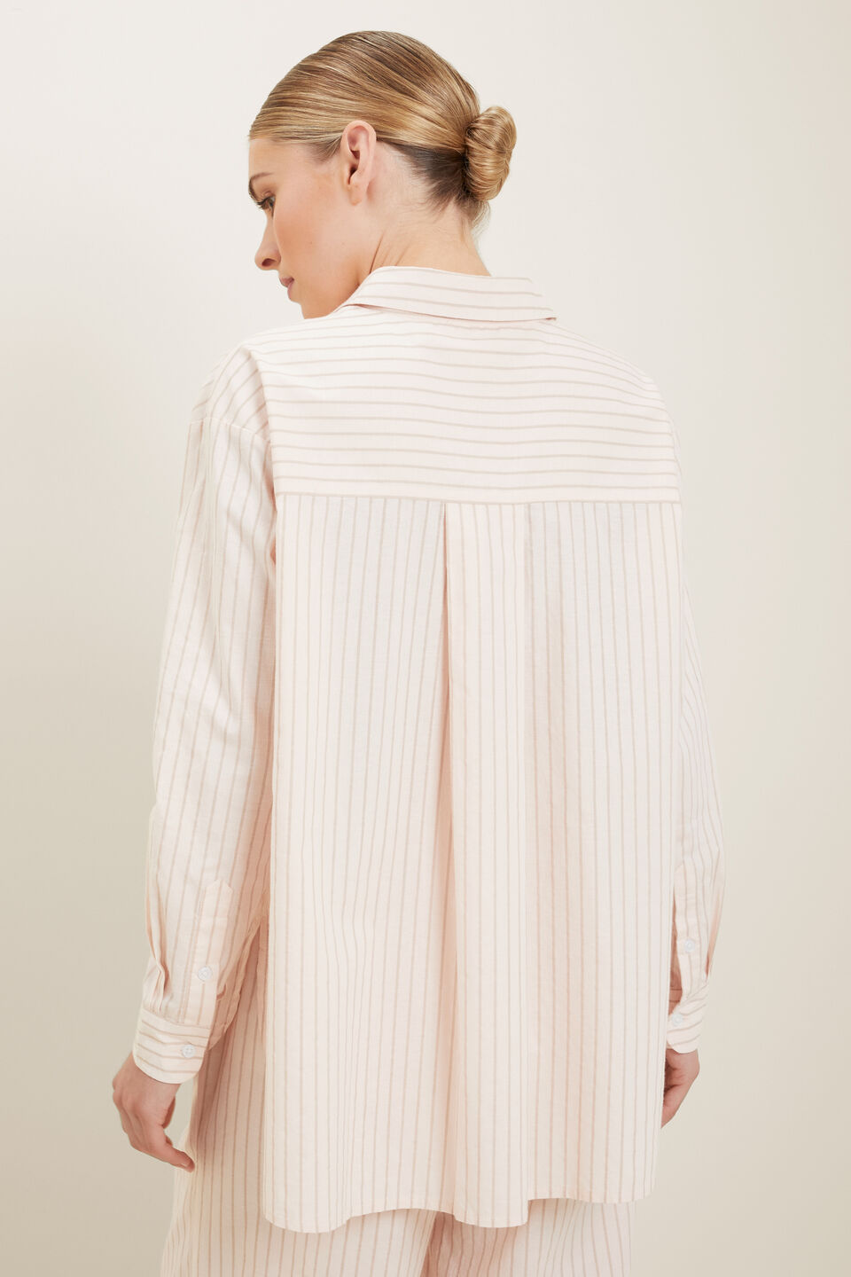Stripe Voile Shirt  Pale Blossom Stripe