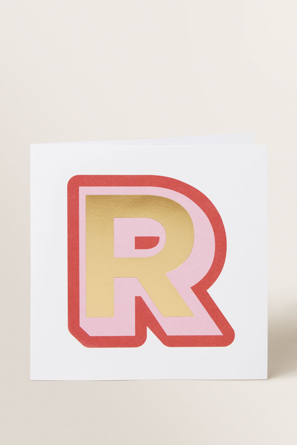 Large Red Letter Card  R