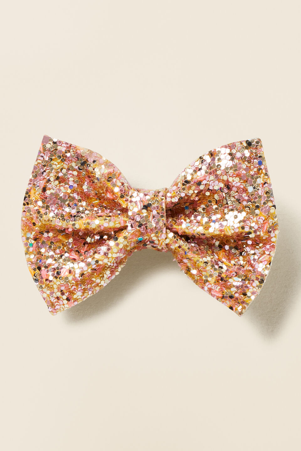 Party Glitter Bow Duck Clip  Gold