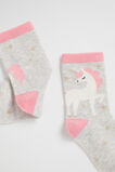 Unicorn Sock  Grey Marle  hi-res