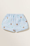 Embroidered Floral Shorts  Baby Blue  hi-res