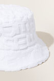 Terry Towelling Bucket Hat  White  hi-res