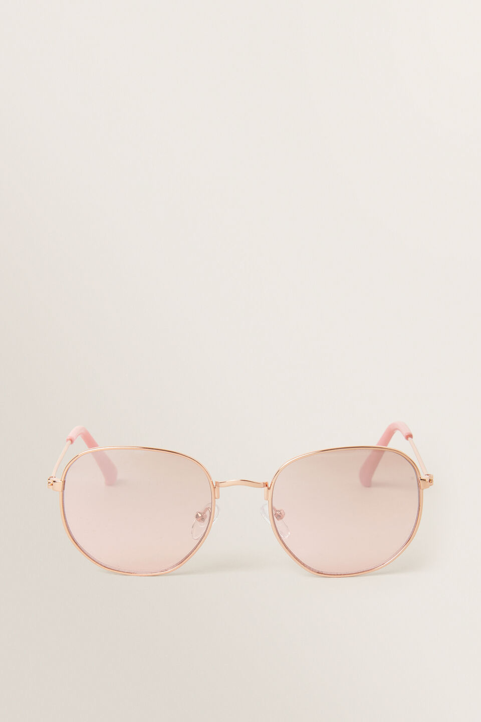 Rose Gold Wire Sunglasses  