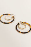 Double Layered Tort Hoops  Gold Tort  hi-res