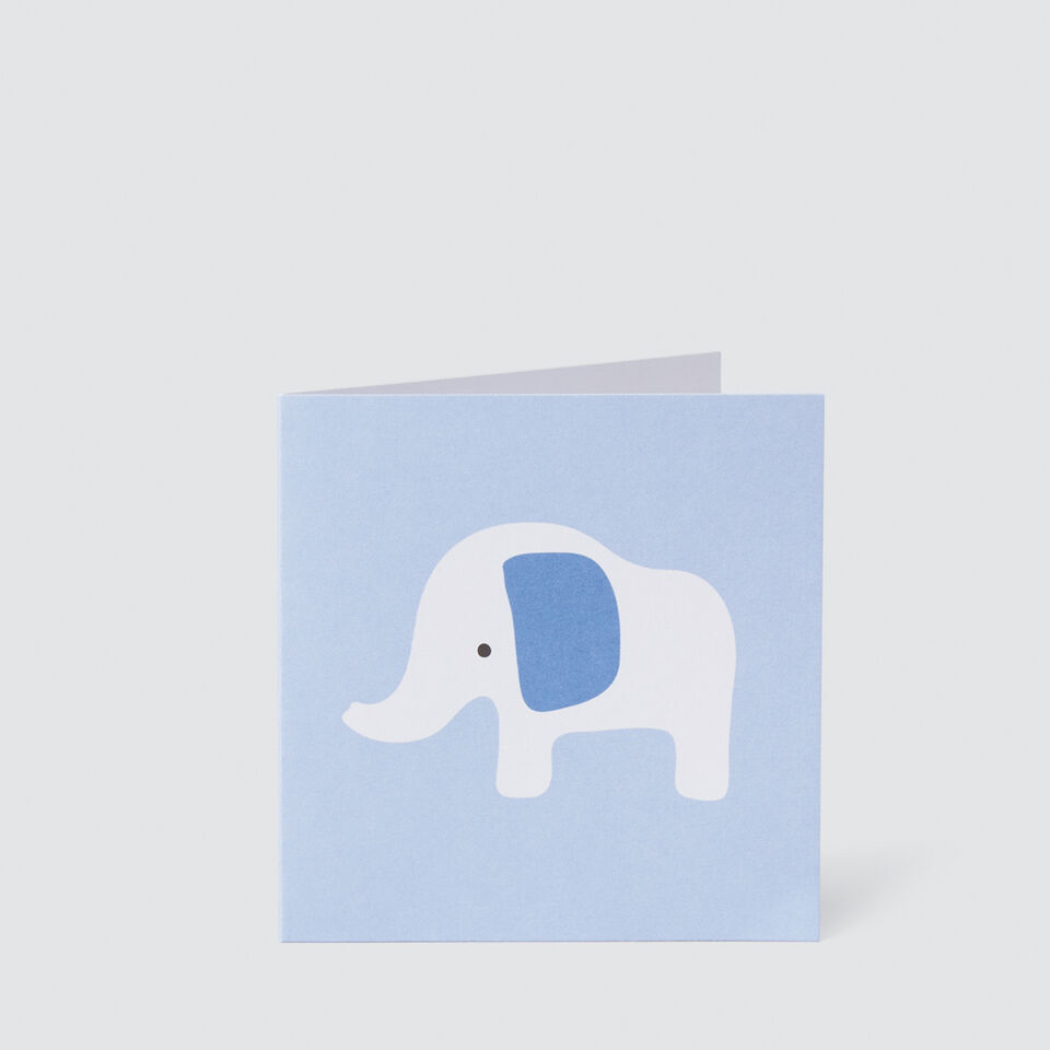 Small Blue Elephant Card  