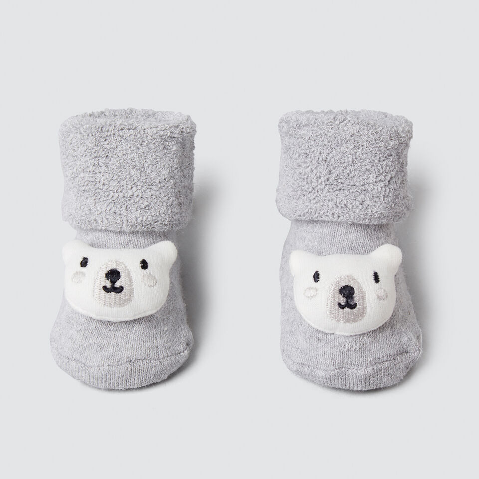 Grey Bear Rattle Socks  