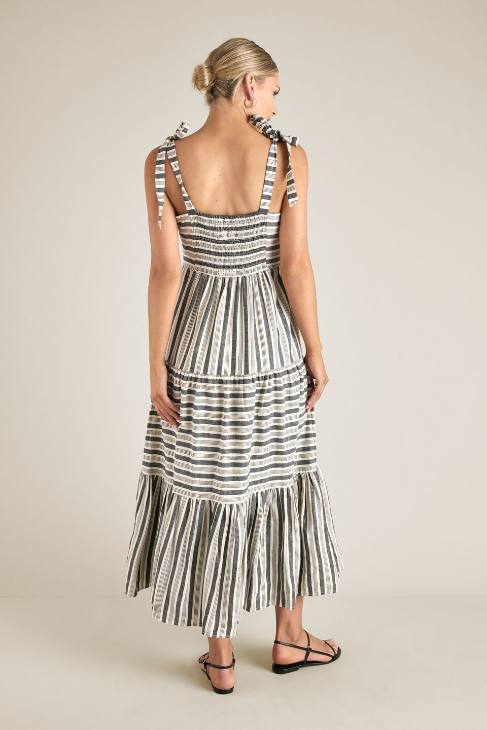 Spliced Stripe Maxi Dress  