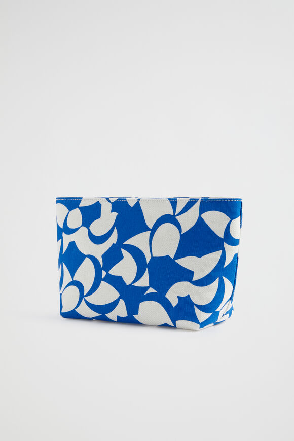 Printed Canvas Pouch  Deep Ocean Abstract  hi-res