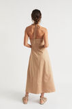 Tailored Halter Midi Dress  Light Chestnut  hi-res