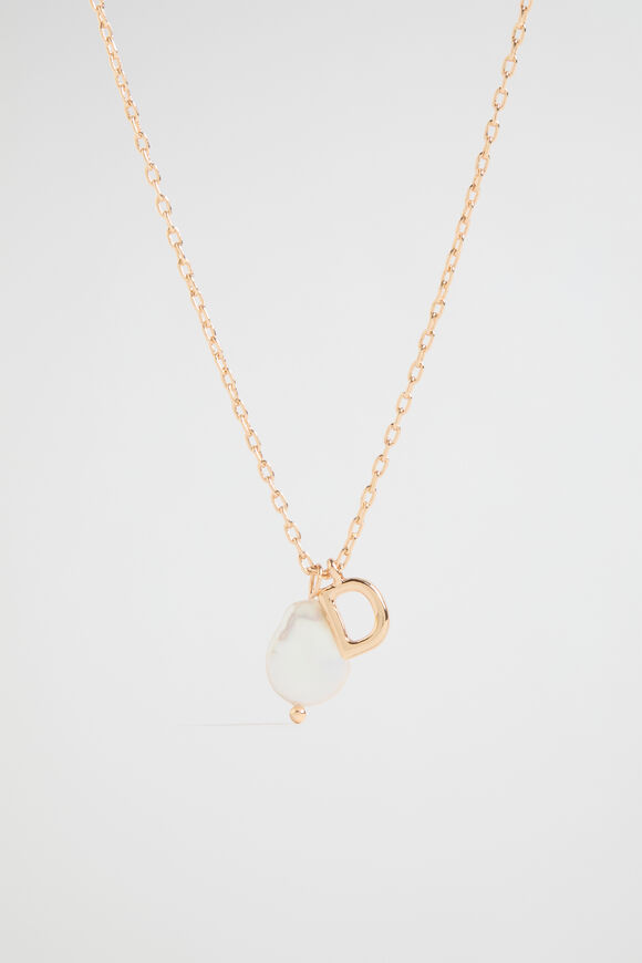 Pearl Alphabet Necklace  D  hi-res