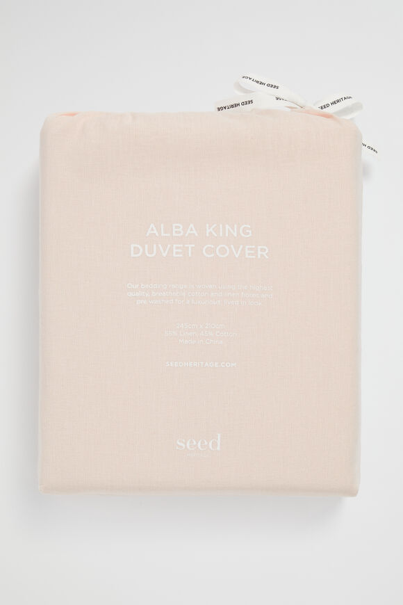 Alba Queen Duvet Cover  Blush  hi-res