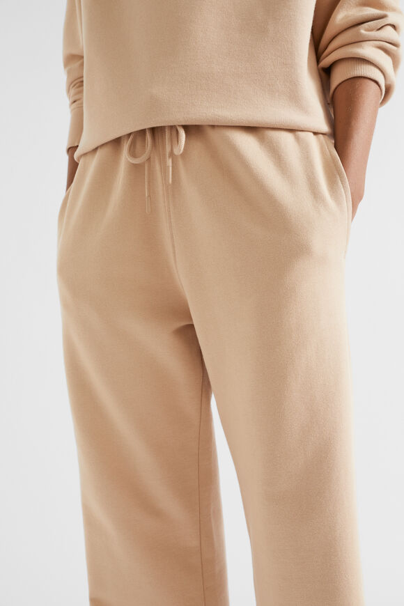 Terry Wide Leg Trackpant  Champagne Beige  hi-res